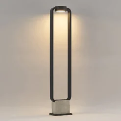 Lucande LED polkuvalaisin Belna, 100cm, antrasiitti, betoni, IP65