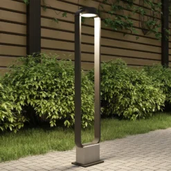 Lucande LED polkuvalaisin Belna, 100cm, antrasiitti, betoni, IP65