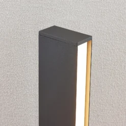 Lucande LED polkuvalaisin Lirka, tummanharmaa, metalli, 60 cm