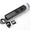Lucande LED-pollarilamppu Corban, harmaa, pistorasiat, IP44