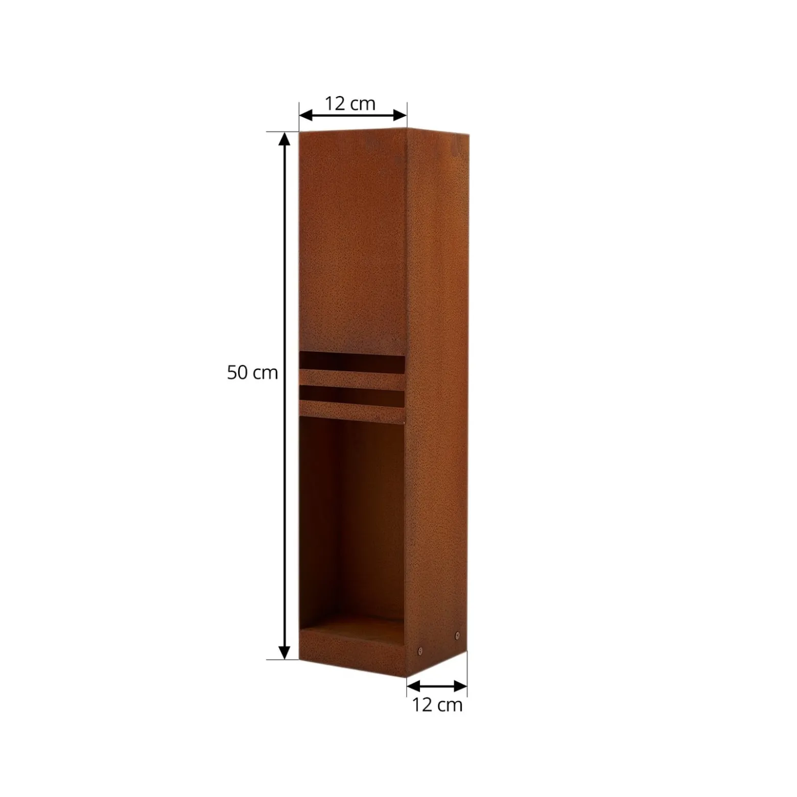 Lucande LED-pollarivalaisin Oxido, ruosteenvärinen, korkeus 50 cm, IP44