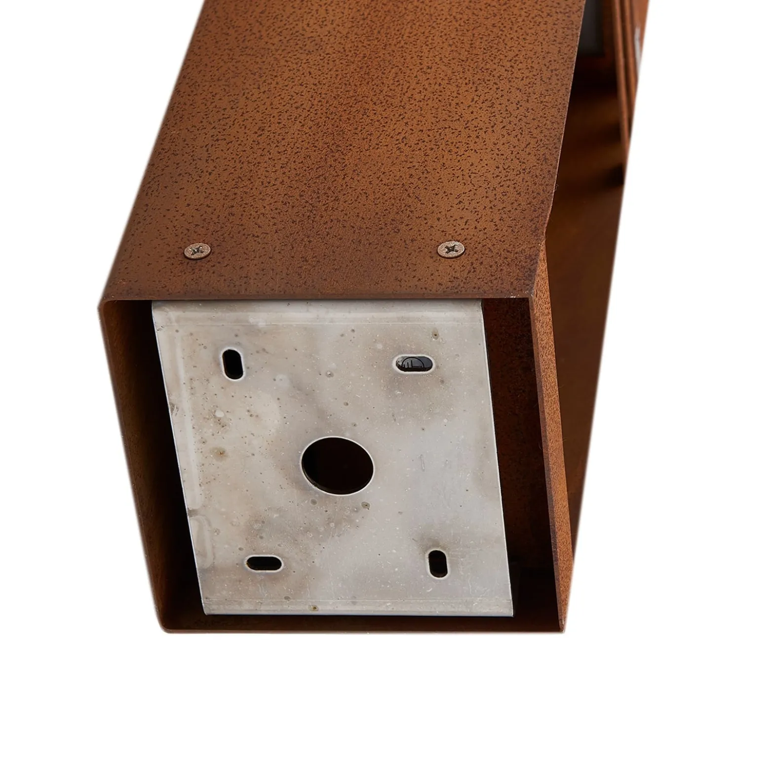 Lucande LED-pollarivalaisin Oxido, ruosteenvärinen, korkeus 50 cm, IP44
