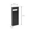 Lucande LED-pollarivalaisin Tavion, 40 cm, antrasiitti, IP65