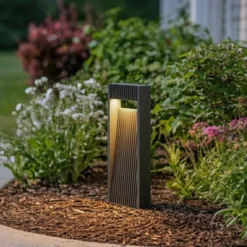 Lucande LED-pollarivalaisin Tavion, 40 cm, antrasiitti, IP65