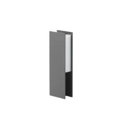 Lucande LED-pollarivalaisin Teerk, korkeus 30 cm, antrasiitti, IP65
