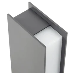 Lucande LED-pollarivalaisin Teerk, korkeus 30 cm, antrasiitti, IP65