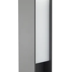 Lucande LED-pollarivalaisin Teerk, korkeus 30 cm, antrasiitti, IP65