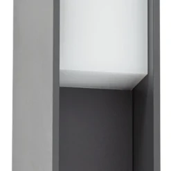 Lucande LED-pollarivalaisin Teerk, korkeus 30 cm, antrasiitti, IP65