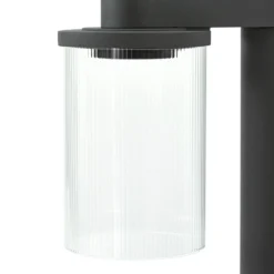 Lucande LED-pylväsvalaisin Beelia, antrasiitti, 60 cm, uurrettu