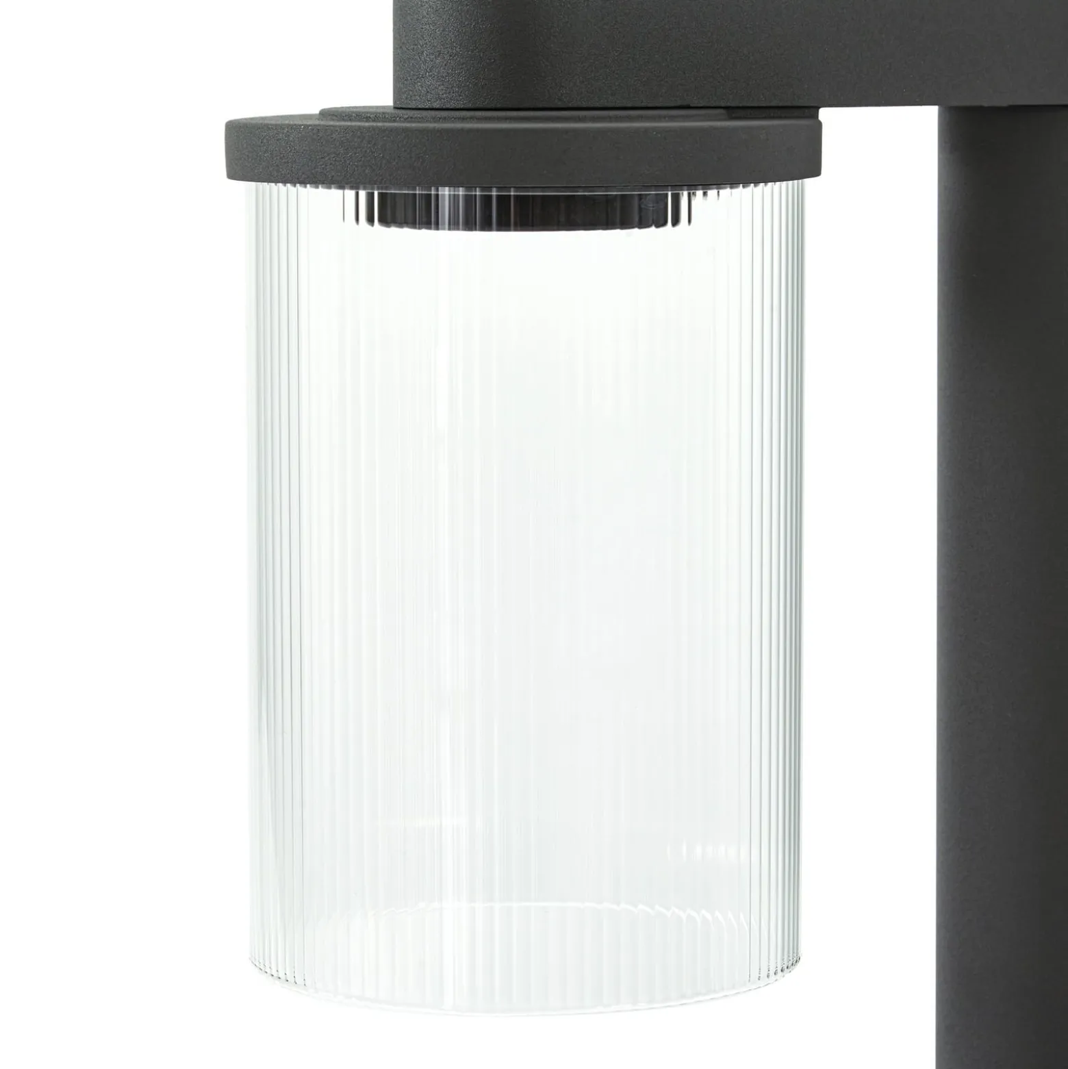 Lucande LED-pylväsvalaisin Beelia, antrasiitti, 60 cm, uurrettu