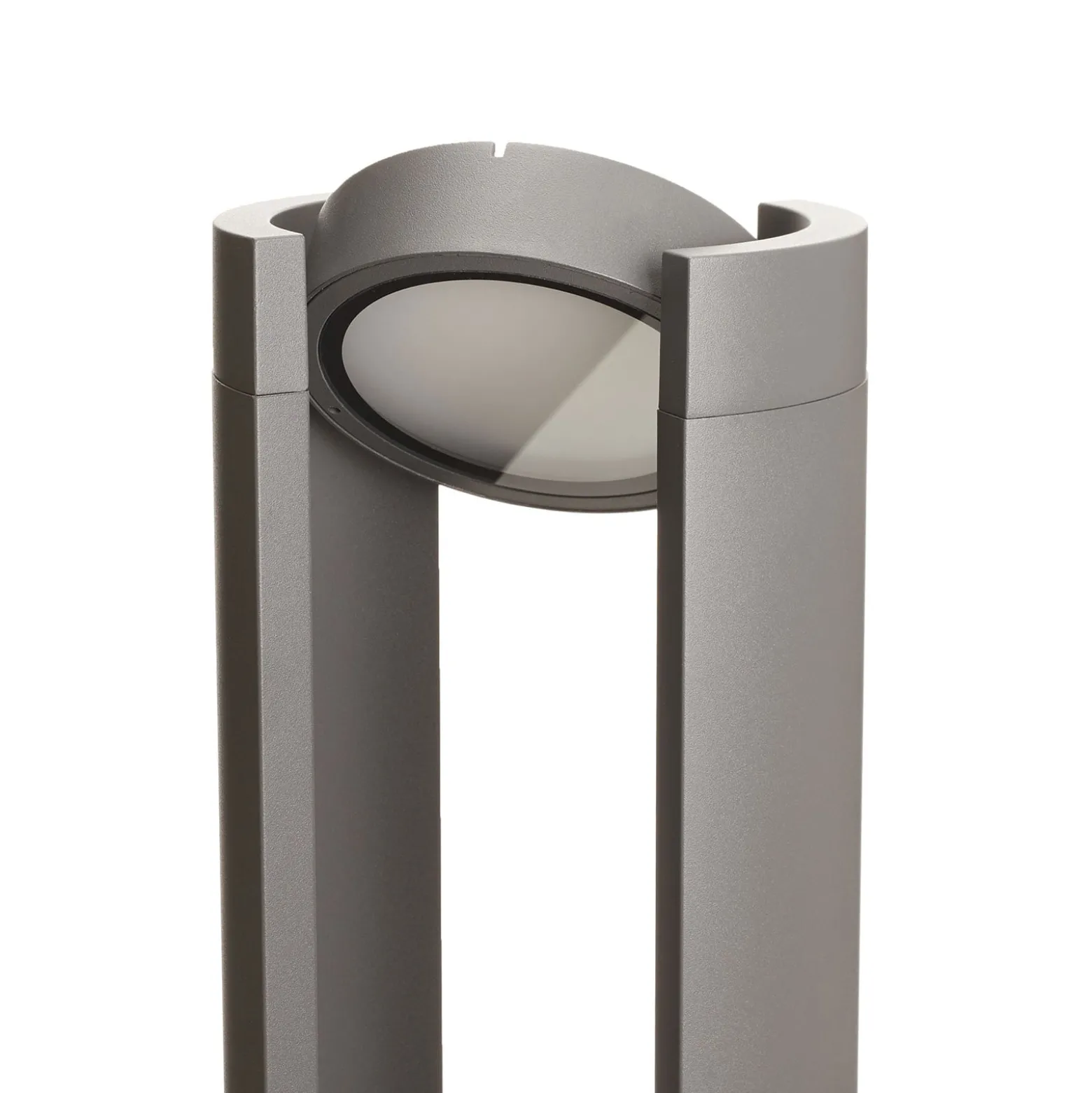 Lucande LED-pylväsvalaisin Dylen, harmaa, metalli, 80 cm, IP65