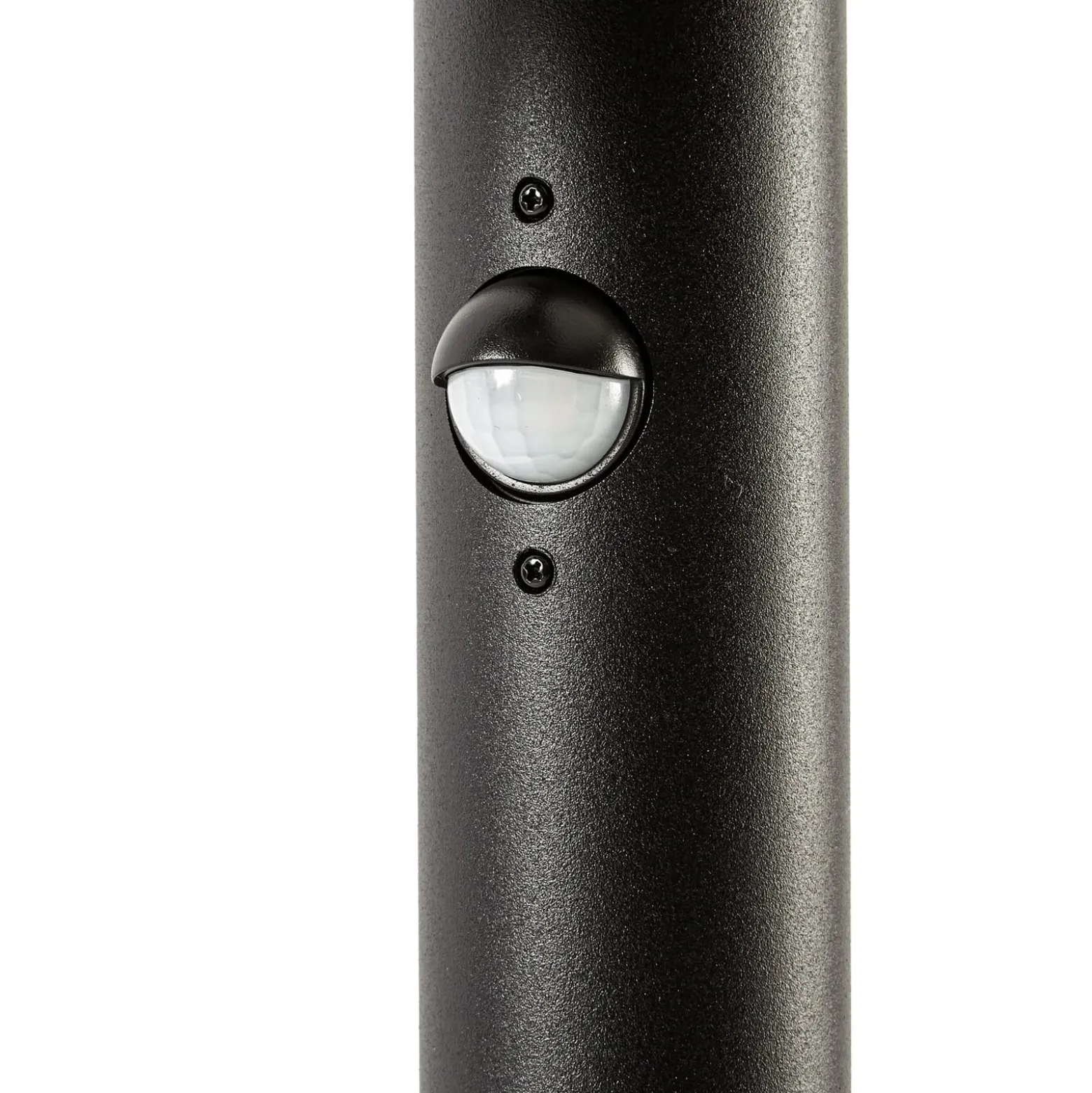 Lucande LED-pylväsvalaisin Elune, musta, liiketunnistin, IP44, 77 cm