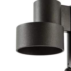Lucande LED-pylväsvalaisin Elune, musta, liiketunnistin, IP44, 77 cm