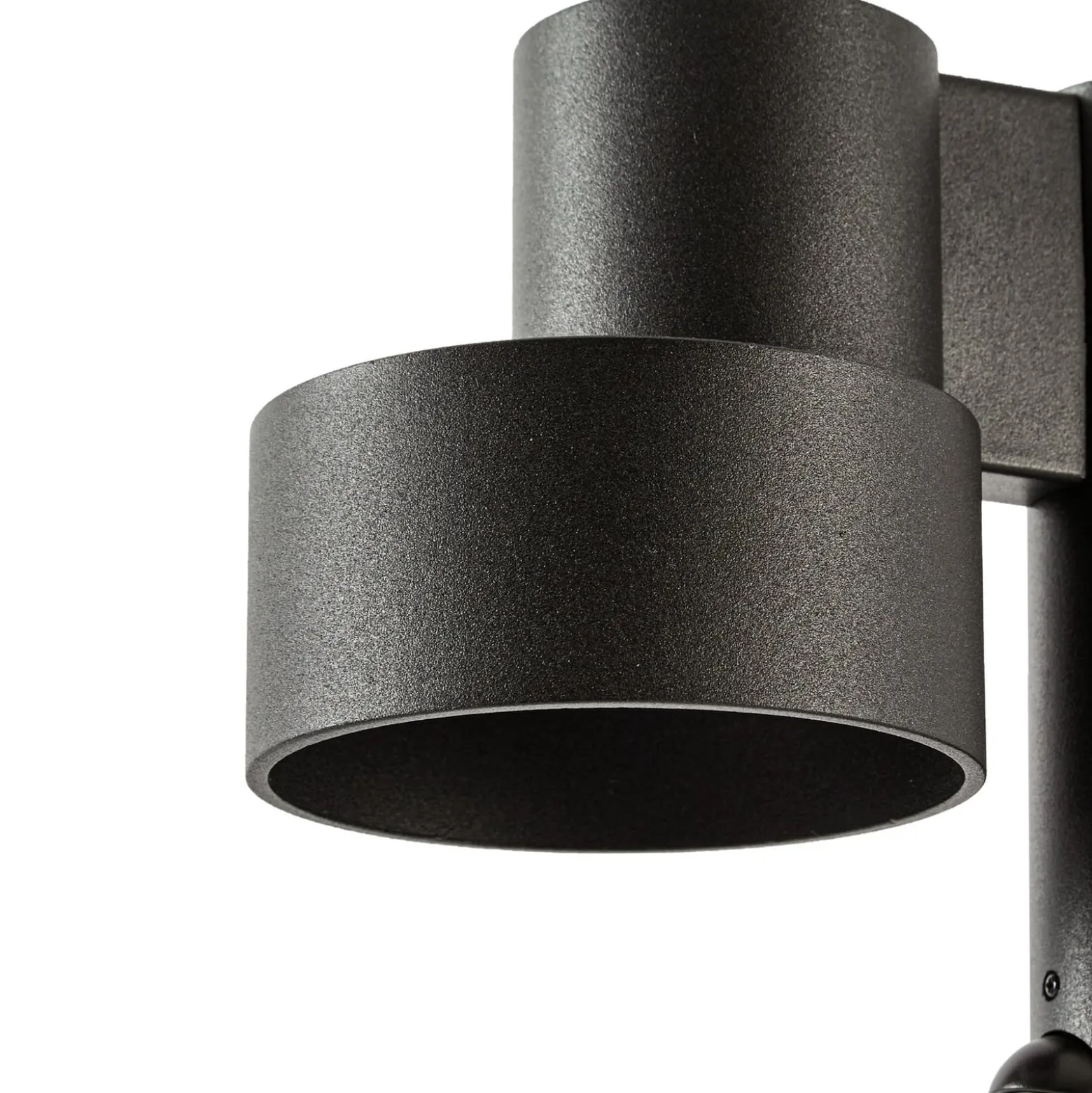 Lucande LED-pylväsvalaisin Elune, musta, liiketunnistin, IP44, 77 cm