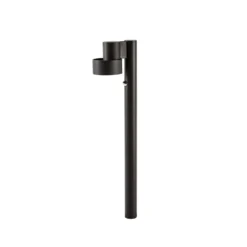 Lucande LED-pylväsvalaisin Elune, musta, liiketunnistin, IP44, 77 cm