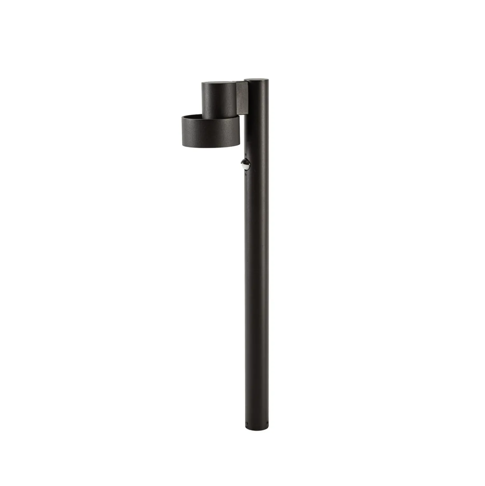 Lucande LED-pylväsvalaisin Elune, musta, liiketunnistin, IP44, 77 cm