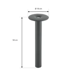 Lucande LED-pylväsvalaisin Haloa, musta, korkeus 50 cm, IP54
