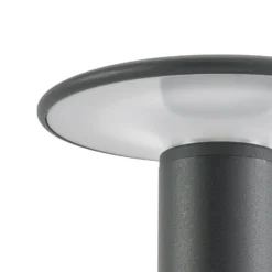 Lucande LED-pylväsvalaisin Haloa, musta, korkeus 50 cm, IP54