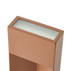 Lucande LED-pylväsvalaisin Kaholo, ruskea, 90 cm, IP44
