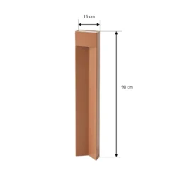 Lucande LED-pylväsvalaisin Kaholo, ruskea, 90 cm, IP44