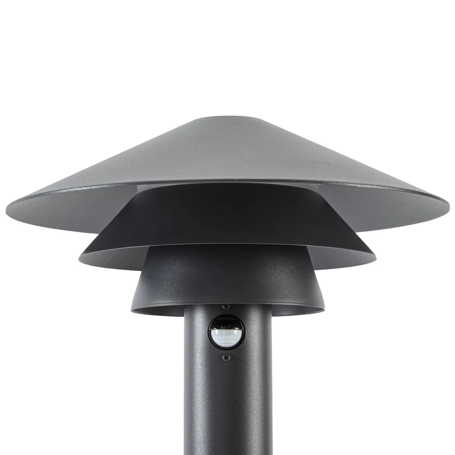 Lucande LED-pylväsvalaisin Montaro, 110 cm, antrasiitti, liiketunnistin