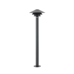 Lucande LED-pylväsvalaisin Montaro, 110 cm, antrasiitti, liiketunnistin