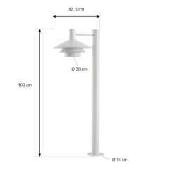 Lucande LED-pylväsvalaisin Montaro, 100 cm, valkoinen