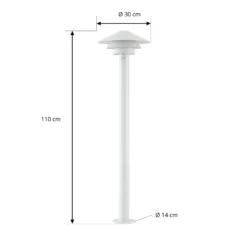 Lucande LED-pylväsvalaisin Montaro, 110 cm, valkoinen, liiketunnistin
