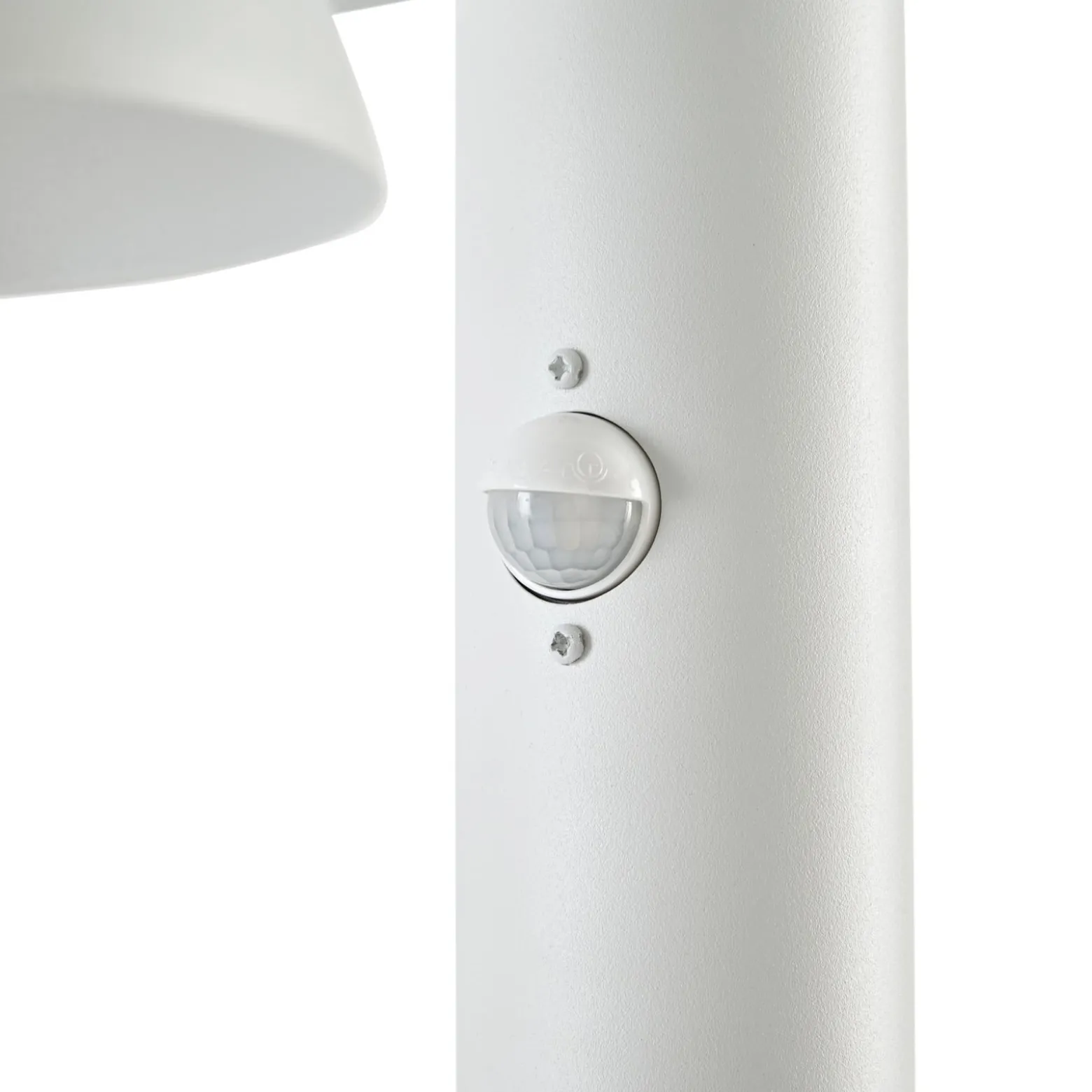 Lucande LED-pylväsvalaisin Montaro, 100 cm, valkoinen, liiketunnistin