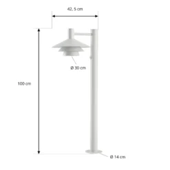 Lucande LED-pylväsvalaisin Montaro, 100 cm, valkoinen, liiketunnistin