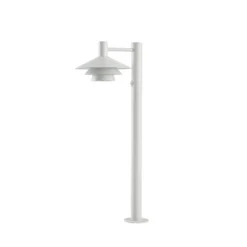Lucande LED-pylväsvalaisin Montaro, 100 cm, valkoinen, liiketunnistin