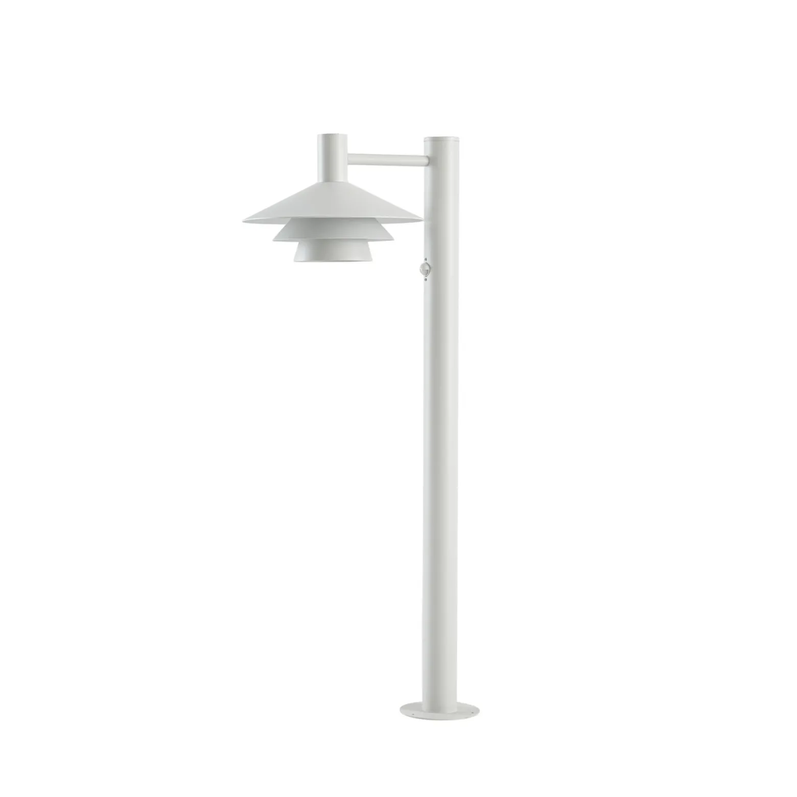 Lucande LED-pylväsvalaisin Montaro, 100 cm, valkoinen, liiketunnistin