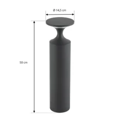 Lucande LED-pylväsvalaisin Navor, korkeus 50 cm, musta, IP65