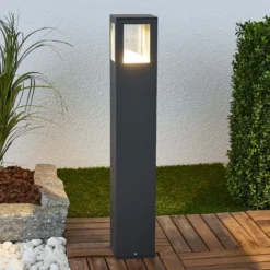 Lucande LED-pylväsvalaisin Nicola, 65 cm, antrasiitti, P 54