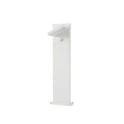 Lucande LED-pylväsvalaisin Silvan, valkoinen, 65 cm, liiketunnistin, IP54