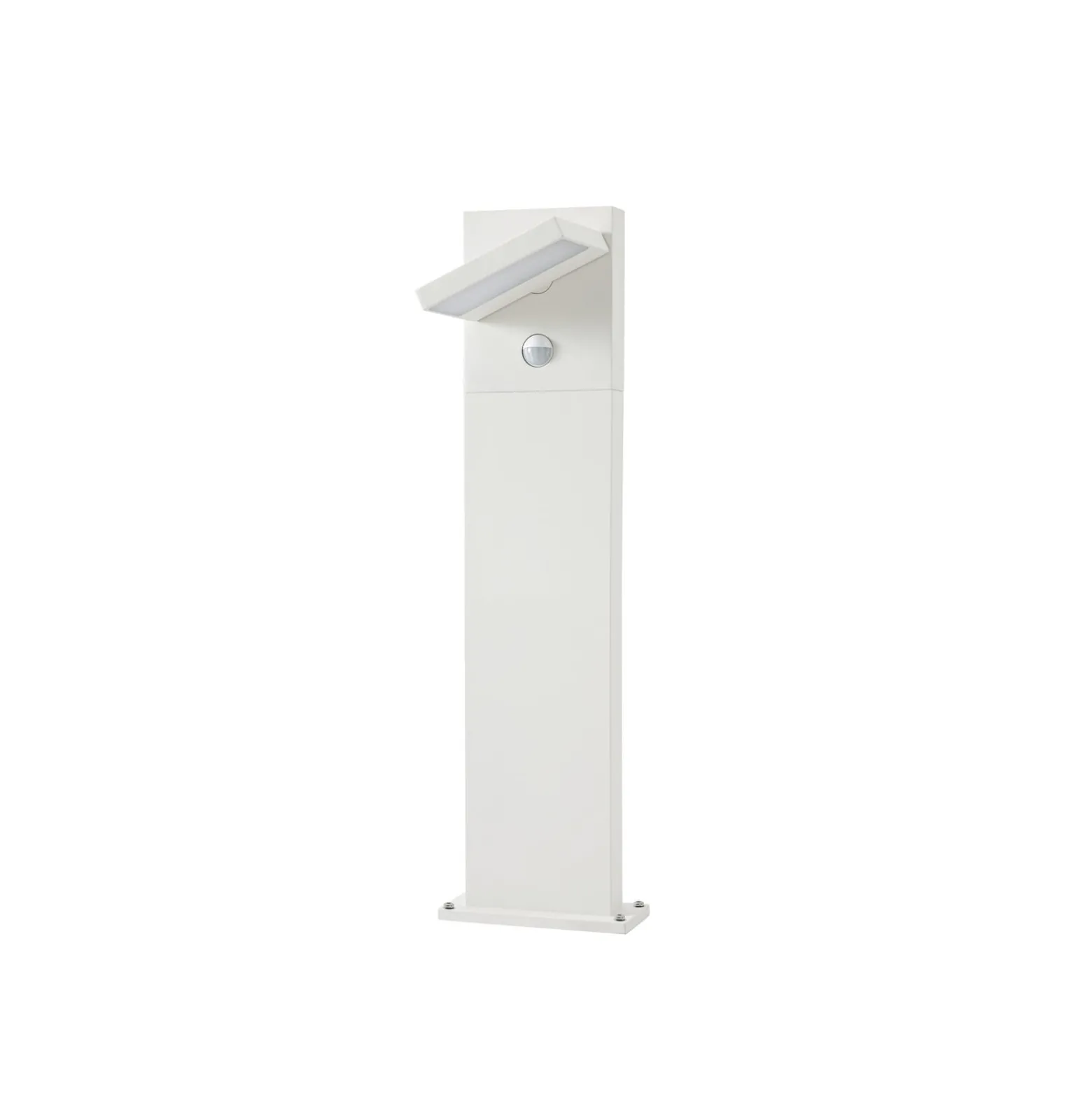 Lucande LED-pylväsvalaisin Silvan, valkoinen, 65 cm, liiketunnistin, IP54