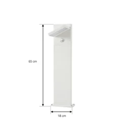 Lucande LED-pylväsvalaisin Silvan, valkoinen, 65 cm, liiketunnistin, IP54