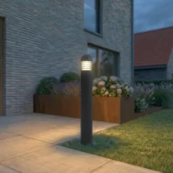 Lucande LED-pylväsvalaisin Skagena, antrasiitti, korkeus 90 cm, IP54