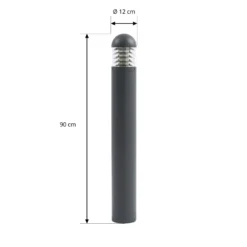 Lucande LED-pylväsvalaisin Skagena, antrasiitti, korkeus 90 cm, IP54
