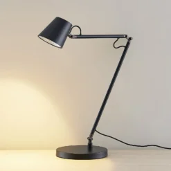 Lucande LED-pöytävalaisin Tarris, korkeus 46 cm, musta