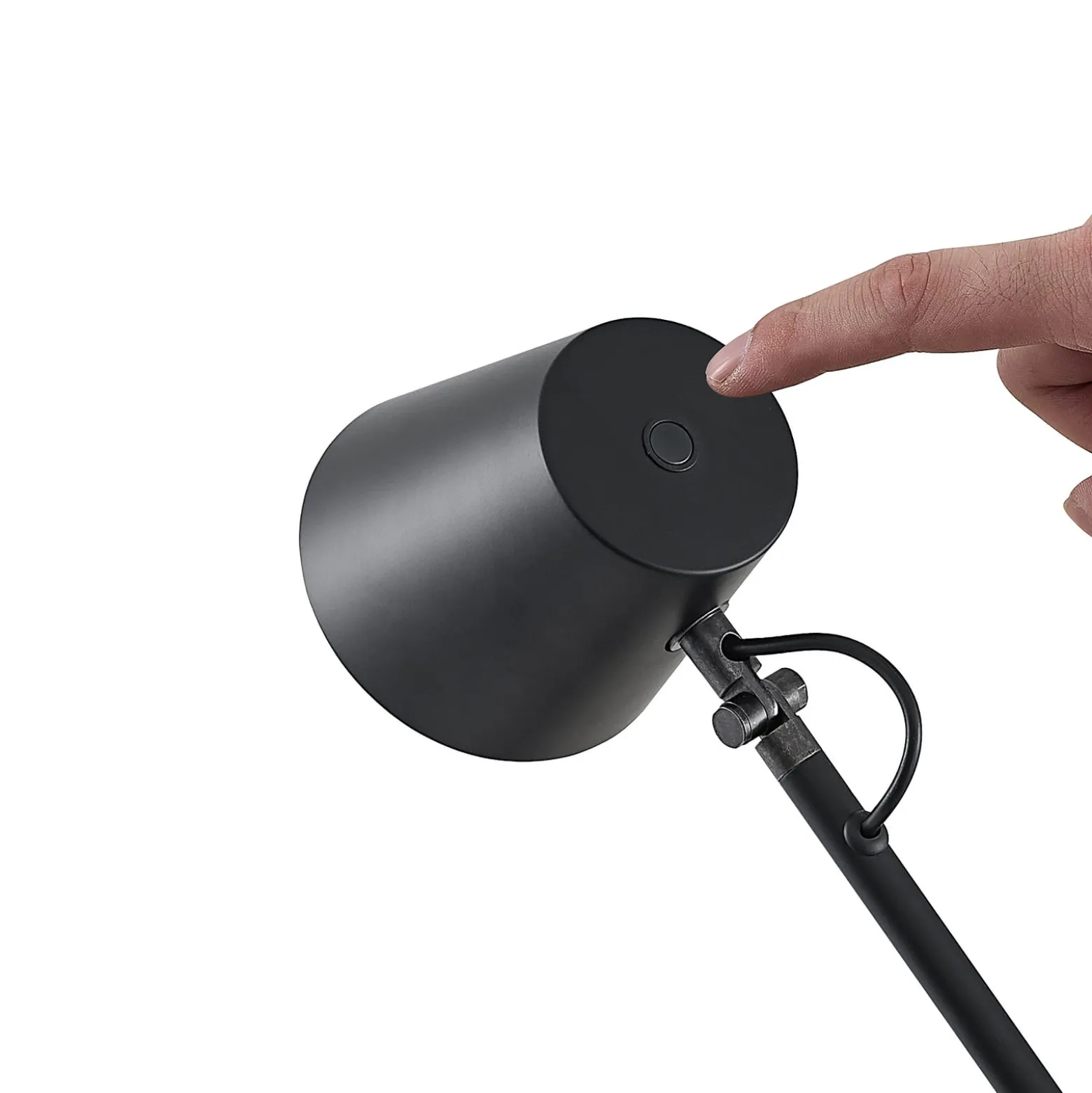 Lucande LED-pöytävalaisin Tarris, korkeus 46 cm, musta