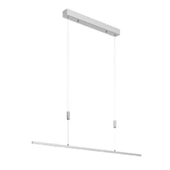 Lucande LED-riippuvalaisin Arnik, 120 cm, nikkelin värinen, himmennettävä