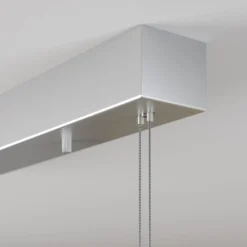 Lucande LED-riippuvalaisin Arnik, 140 cm, nikkelin värinen, himmennettävä