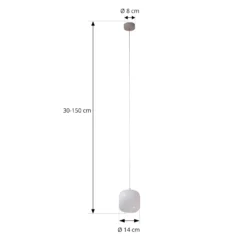 Lucande LED-riippuvalaisin Avelina, Ø 14cm, 1-valo, musta