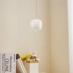 Lucande LED-riippuvalaisin Avelina, Ø 14cm, 1-valo, musta