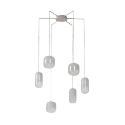 Lucande LED-riippuvalaisin Avelina, valkoinen, 6 valoa