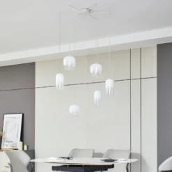 Lucande LED-riippuvalaisin Avelina, valkoinen, 6 valoa