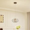 Lucande LED-riippuvalaisin Birger, Ø 39cm, musta/kultainen