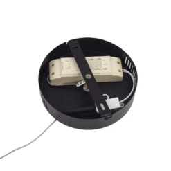 Lucande LED-riippuvalaisin Birger, Ø 39cm, musta/kultainen
