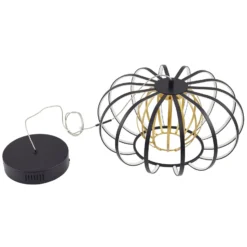 Lucande LED-riippuvalaisin Birger, Ø 39cm, musta/kultainen